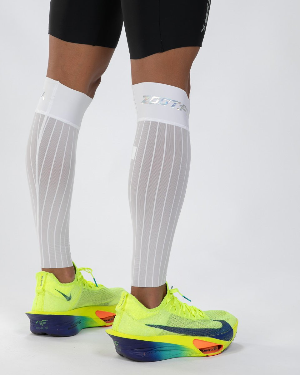 Zoot Sports CALF SLEEVES Unisex Ultra P1x Aero Calf Sleeve - Hyperwhite