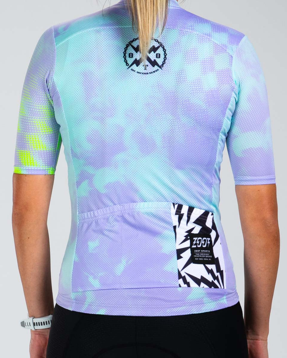 Zoot Sports CYCLE JERSEYS Women's Ltd Cycle Aero Jersey With Exposed Zipper - Electric