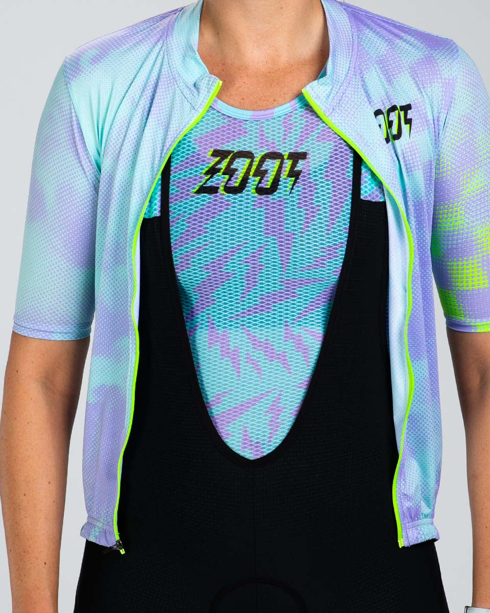 Zoot Sports CYCLE JERSEYS Women's Ltd Cycle Aero Jersey With Exposed Zipper - Electric