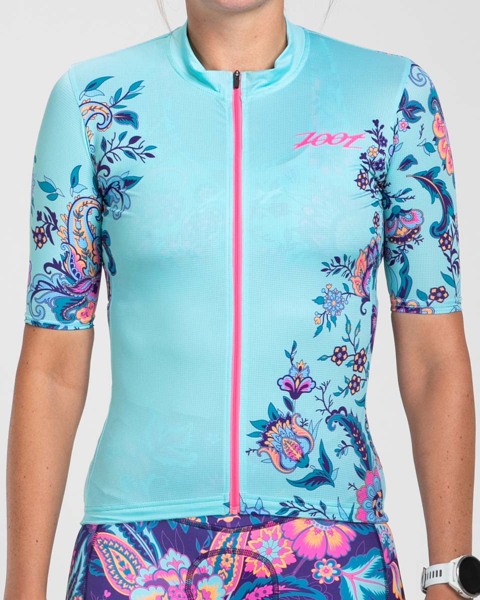 Zoot Sports CYCLE JERSEYS Women's Ltd Cycle Aero Jersey With Exposed Zipper - Utopia Blue