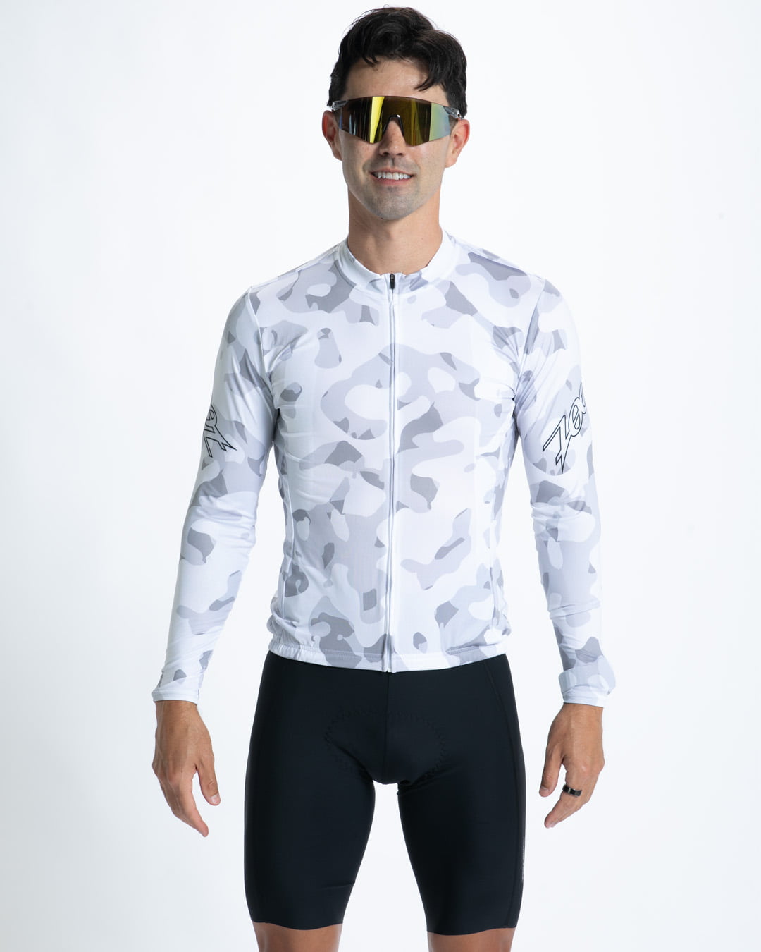 Zoot Sports CYCLE LONG SLEEVE JERSEYS Men's Ltd Cycle Sun Stop Ls Jersey - Snow Camo