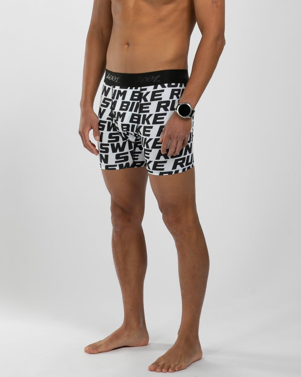 Zoot Sports LIFESTYLE Men's Ltd Boxer Brief - SBR White