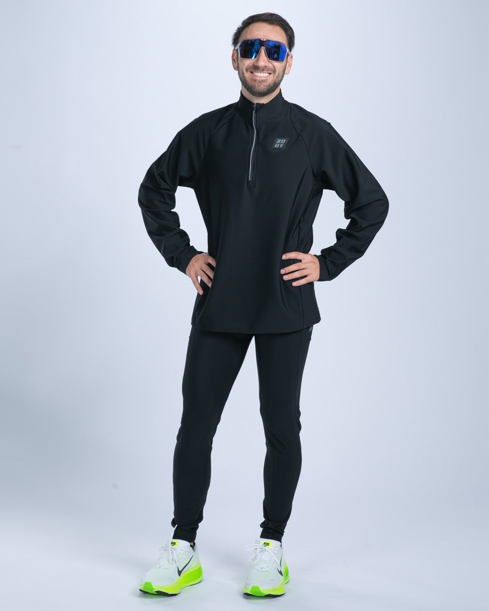 Zoot Sports RUN BOTTOMS Men's Elite Run Hallocore Thermal Tight - Jet Black
