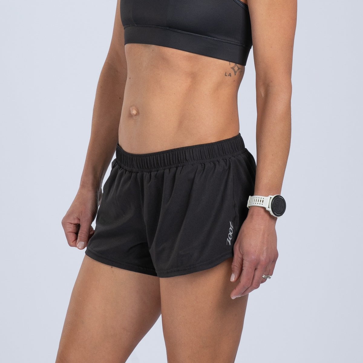 Zoot Sports RUN BOTTOMS Women's Core Run 3" Short - Jet Black