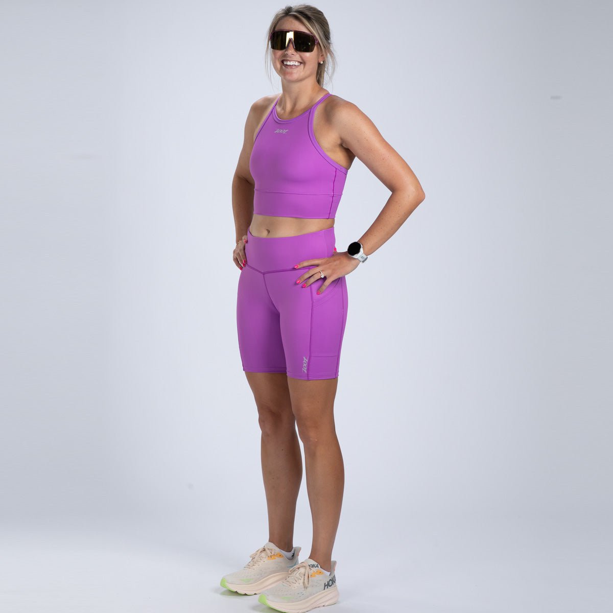 Zoot Sports RUN BOTTOMS Women's Core Run Pulse 8" Short - Deep Purple