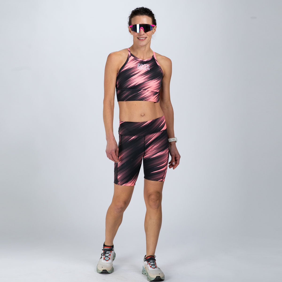 Zoot Sports RUN BOTTOMS Women's Ltd Run 8" Pulse High-Rise Short - DriftSPEED