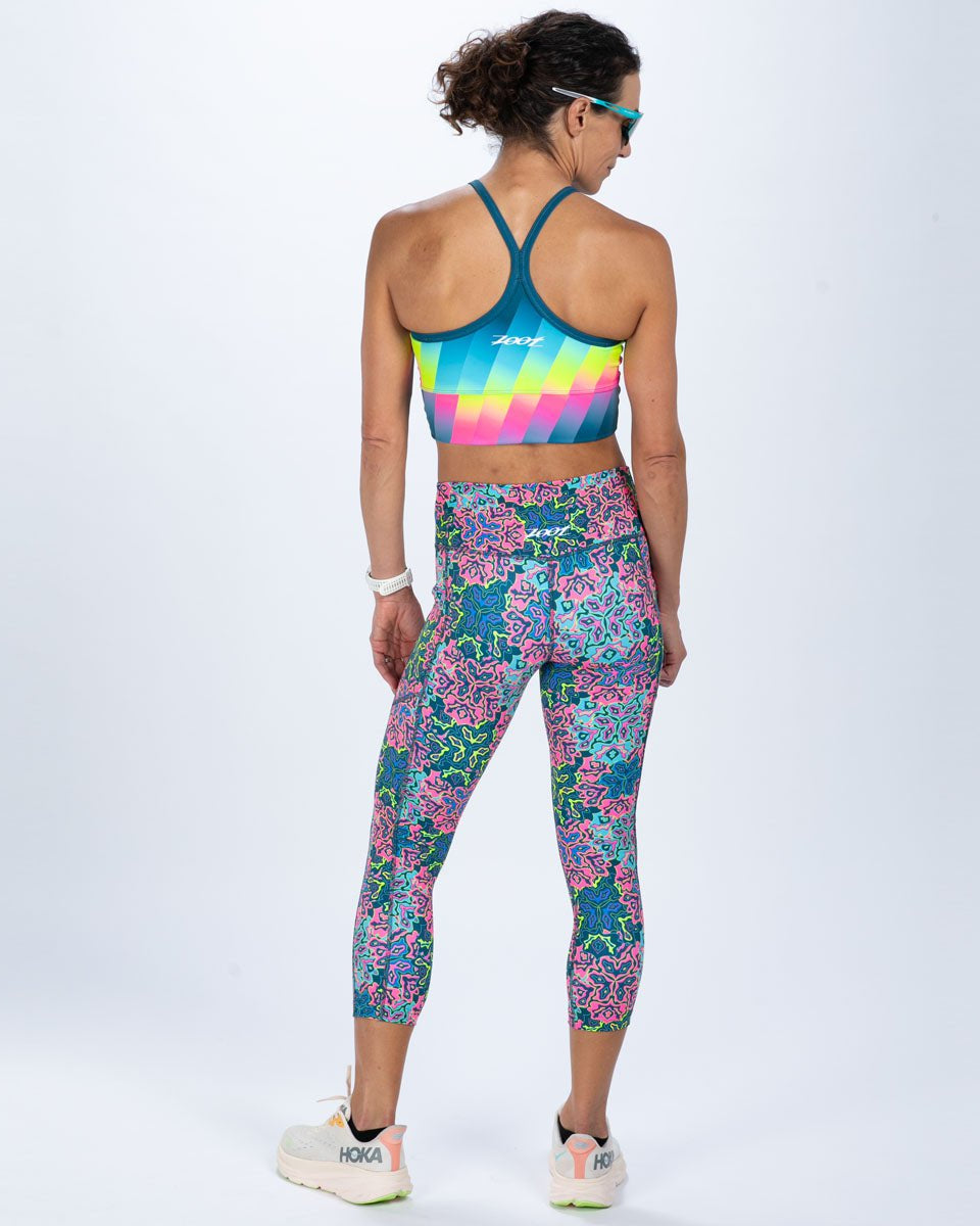 Zoot Sports RUN BOTTOMS Women's Ltd Run High Rise Capri - Costa Del Sol