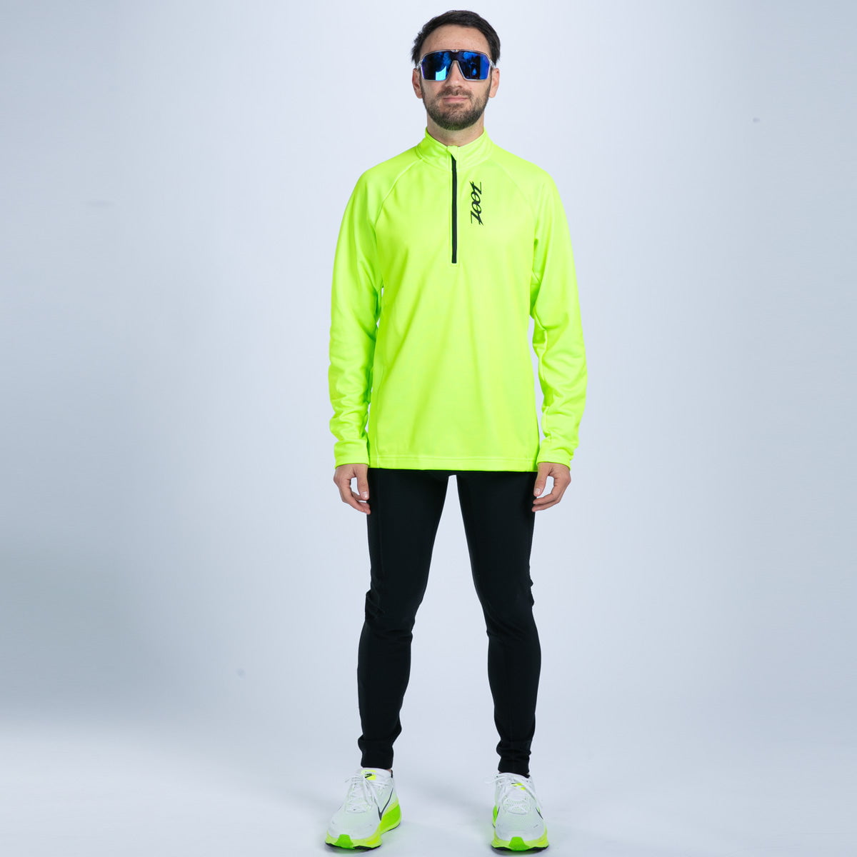 Zoot Sports RUN JACKETS Men's Ltd Run Thermal Half Zip - Hi Viz Yellow