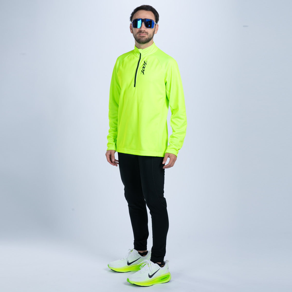 Zoot Sports RUN JACKETS Men's Ltd Run Thermal Half Zip - Hi Viz Yellow