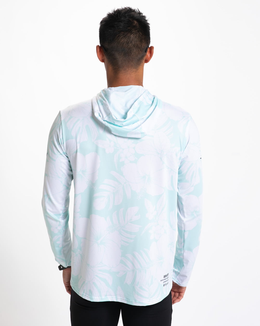 Zoot Sports RUN LONG SLEEVE TEES Men's Ltd Run Sun Stop Hoodie - Blue Hawaii
