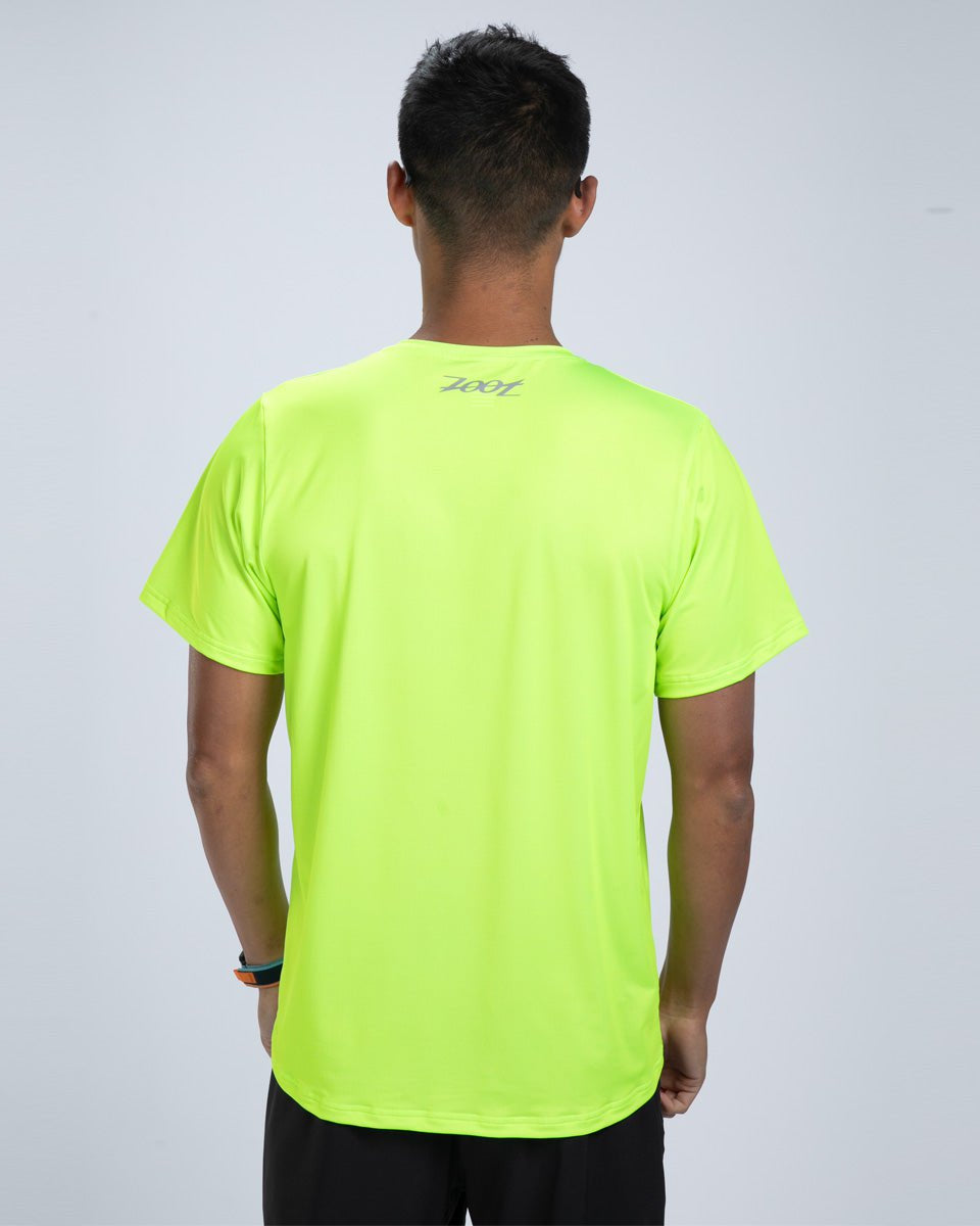Zoot Sports RUN TEE Men's Core Run Tee - Hyper Yellow