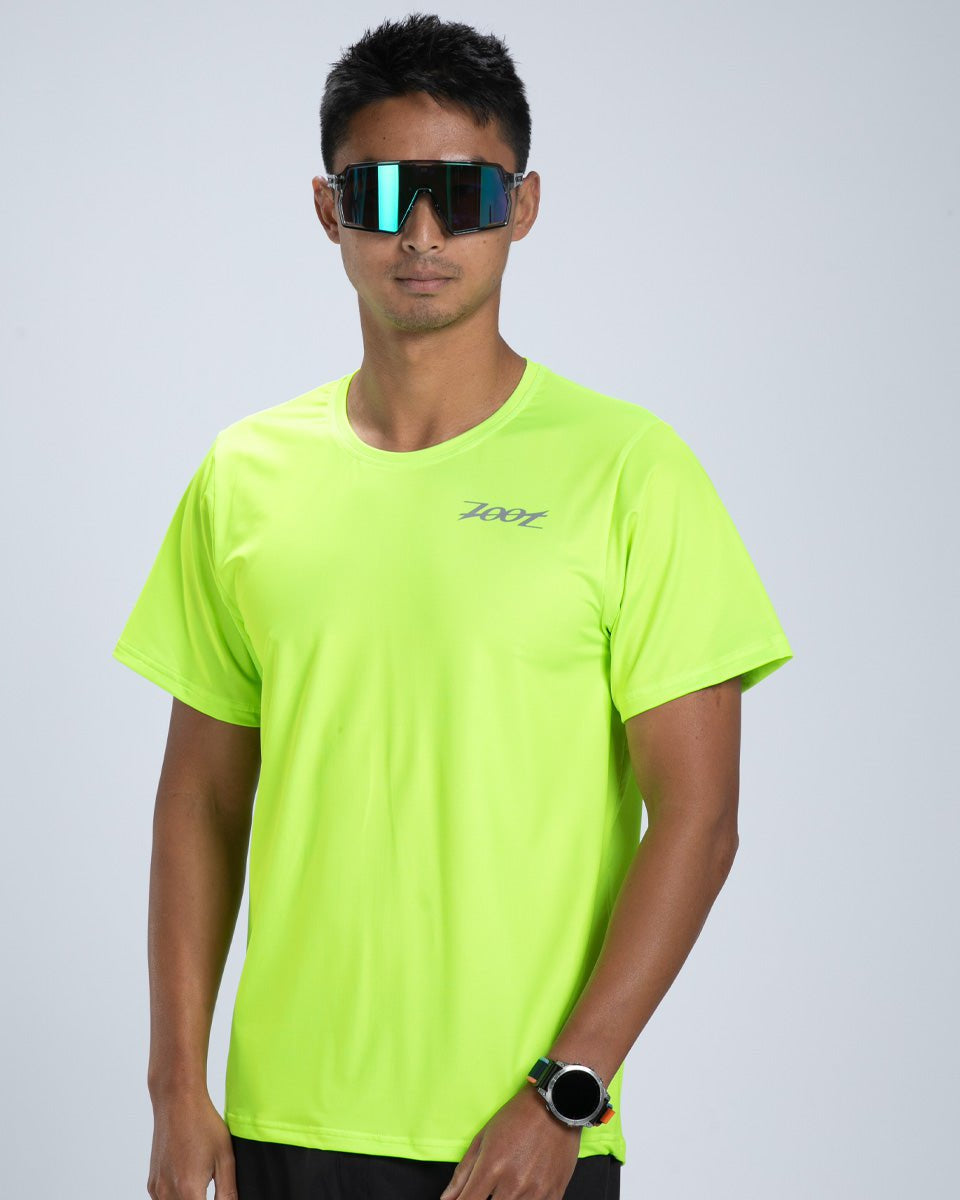 Zoot Sports RUN TEE Men's Core Run Tee - Hyper Yellow