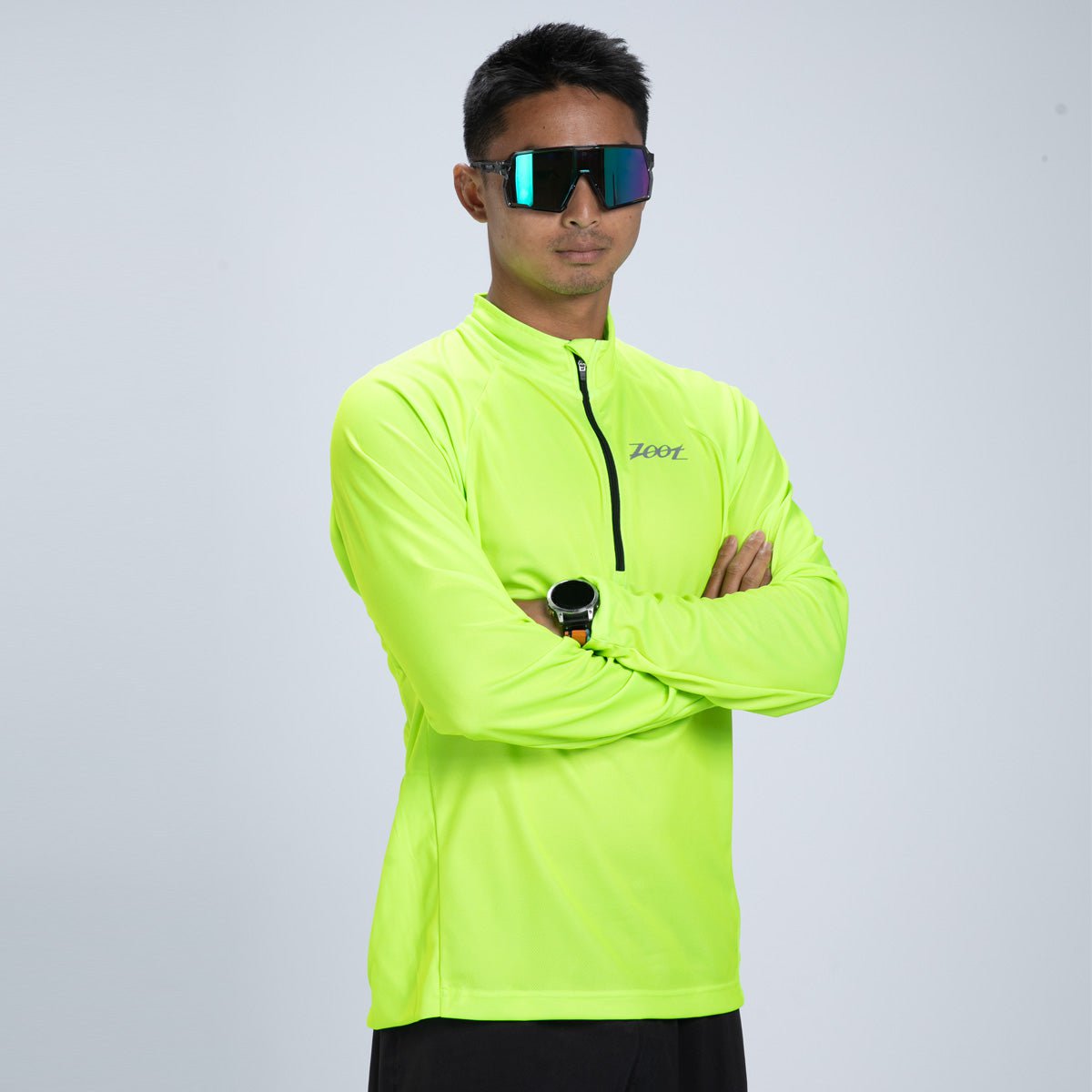 Zoot Sports RUN TOPS Men's Core Run 1/2 Zip - Hyper Yellow