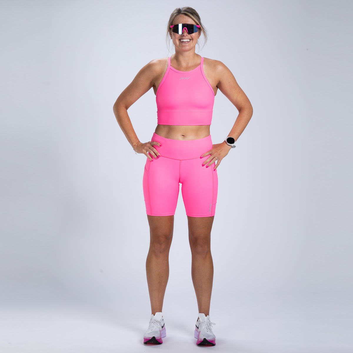 Zoot Sports RUN TOPS Women's Core Run Crop - Bright Pink