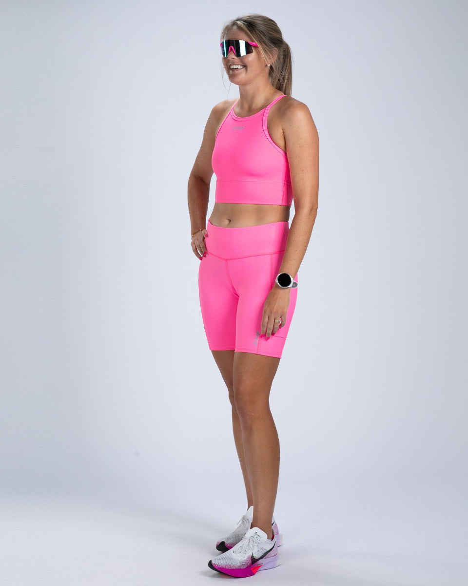 Zoot Sports RUN TOPS Women's Core Run Crop - Bright Pink