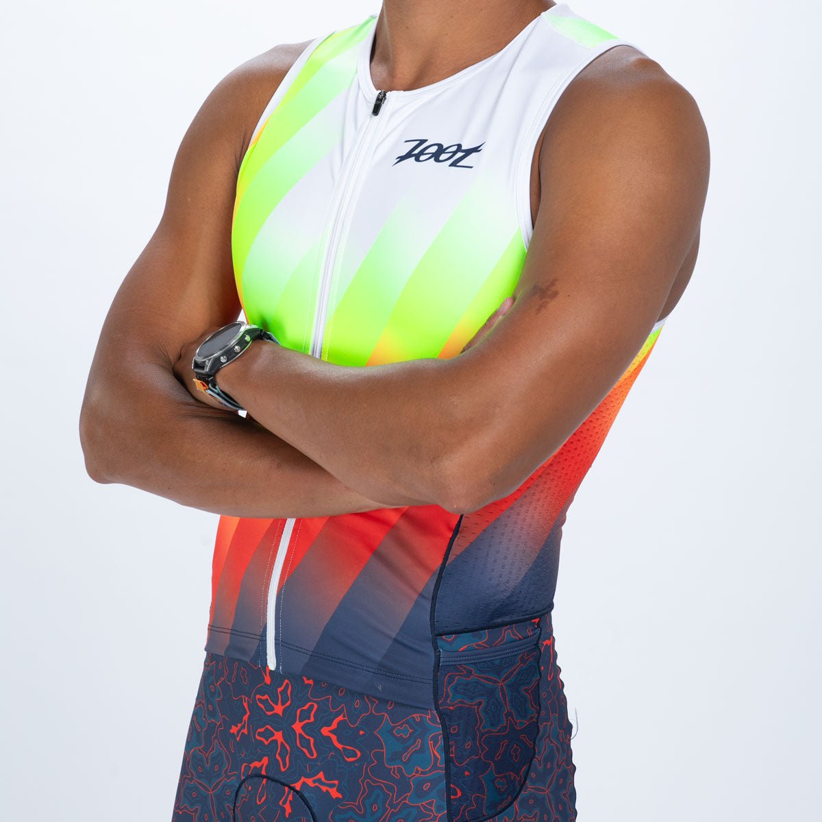 Zoot Sports TRI RACESUITS Men's Ltd Tri Aero Slvs Fz Racesuit - Costa Del Sol