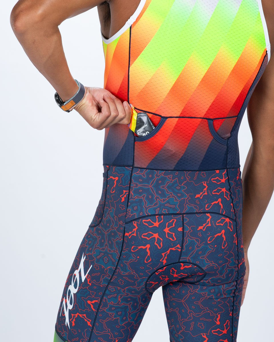Zoot Sports TRI RACESUITS Men's Ltd Tri Aero Slvs Fz Racesuit - Costa Del Sol