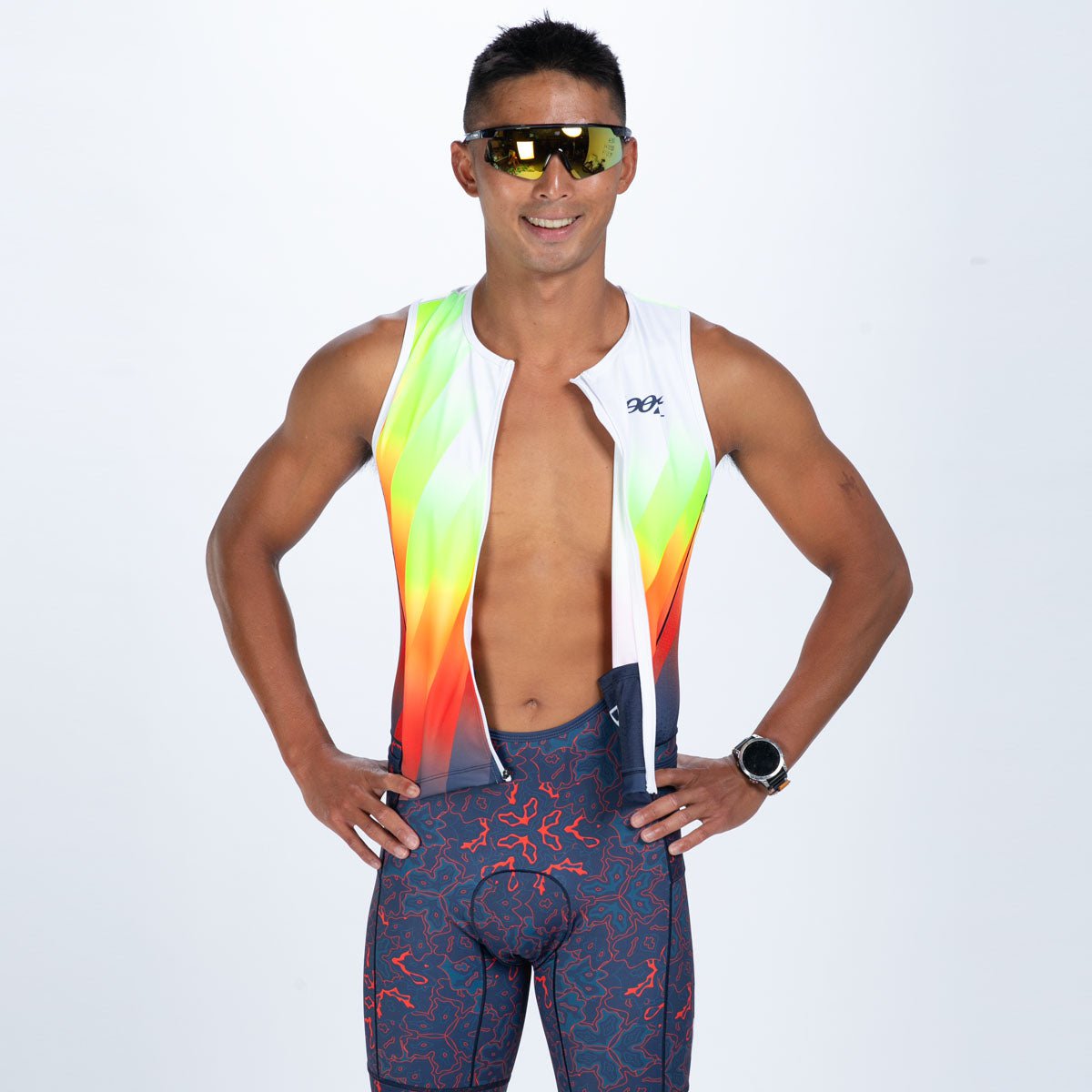 Zoot Sports TRI RACESUITS Men's Ltd Tri Aero Slvs Fz Racesuit - Costa Del Sol