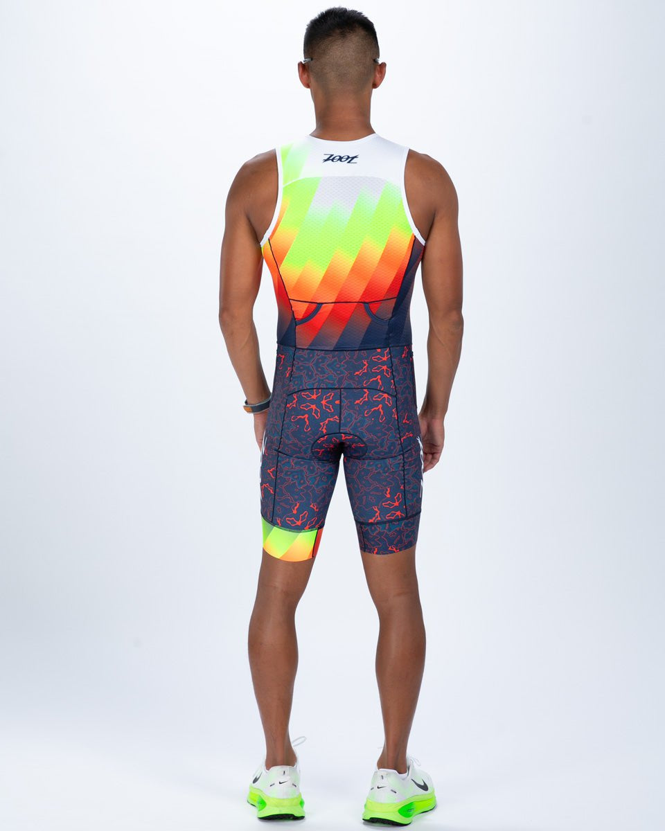 Zoot Sports TRI RACESUITS Men's Ltd Tri Aero Slvs Fz Racesuit - Costa Del Sol