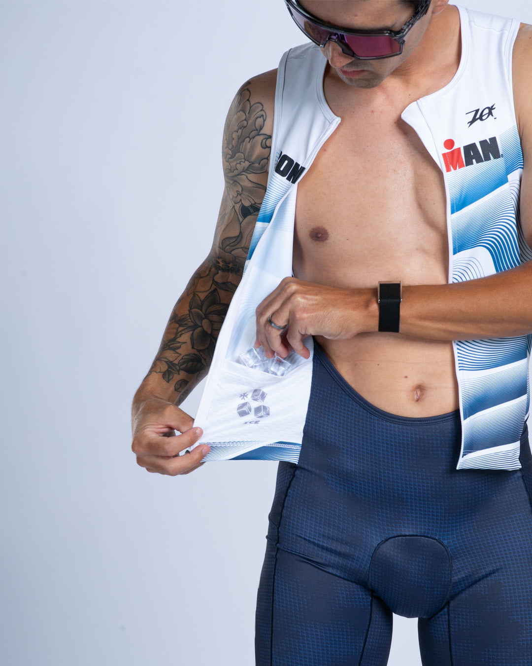 Zoot Sports TRI RACESUITS Men's Ltd Tri Slvs Fz Racesuit - IM Stratos