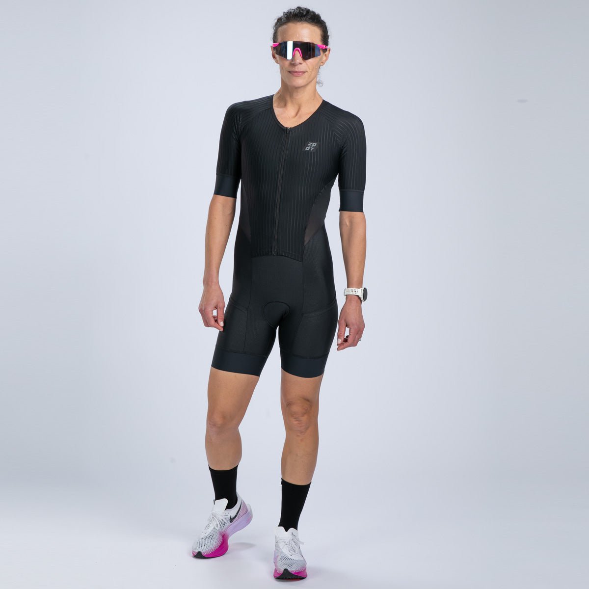 Zoot Sports TRI RACESUITS Women's Elite Tri Aero Fz Racesuit - Jet Black