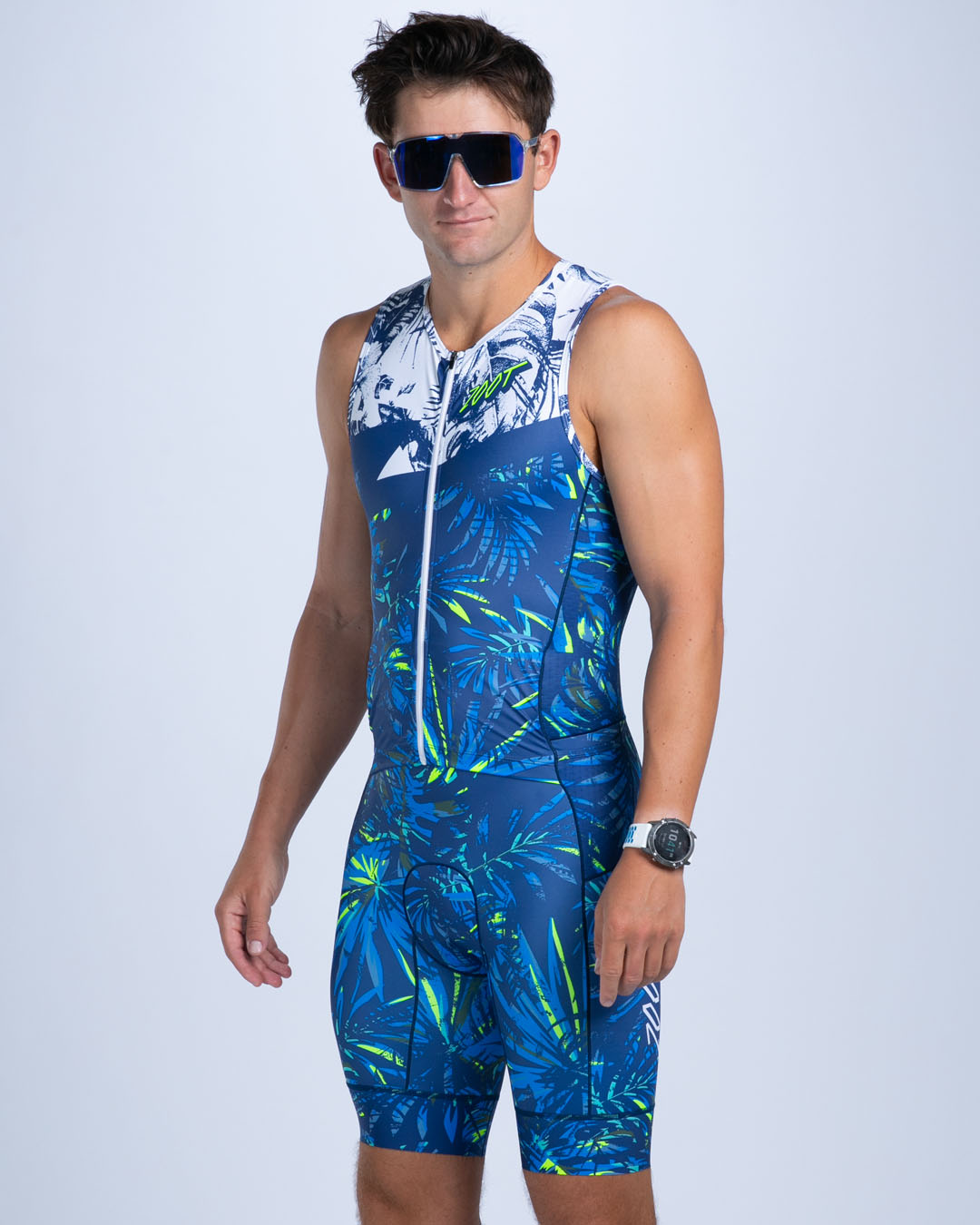 Zoot Sports TRI SLEEVELESS RACESUITS Men's Ltd Tri Slvs Fz Racesuit - Island Original
