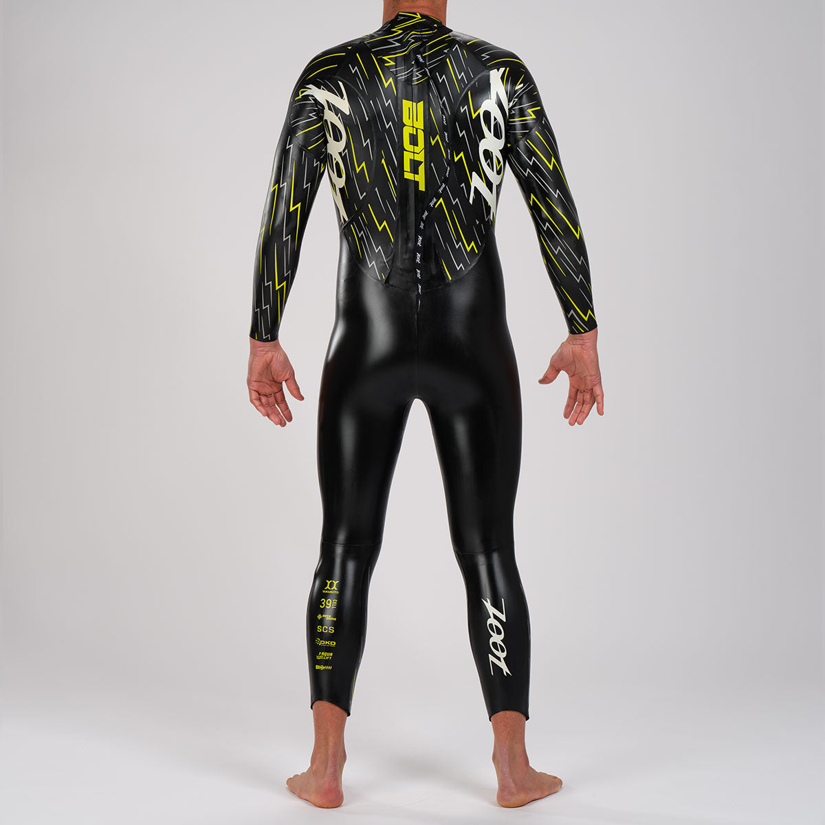 Zoot Men's Bolt 2.0 Wetsuit in Yellow/Silver, image 3