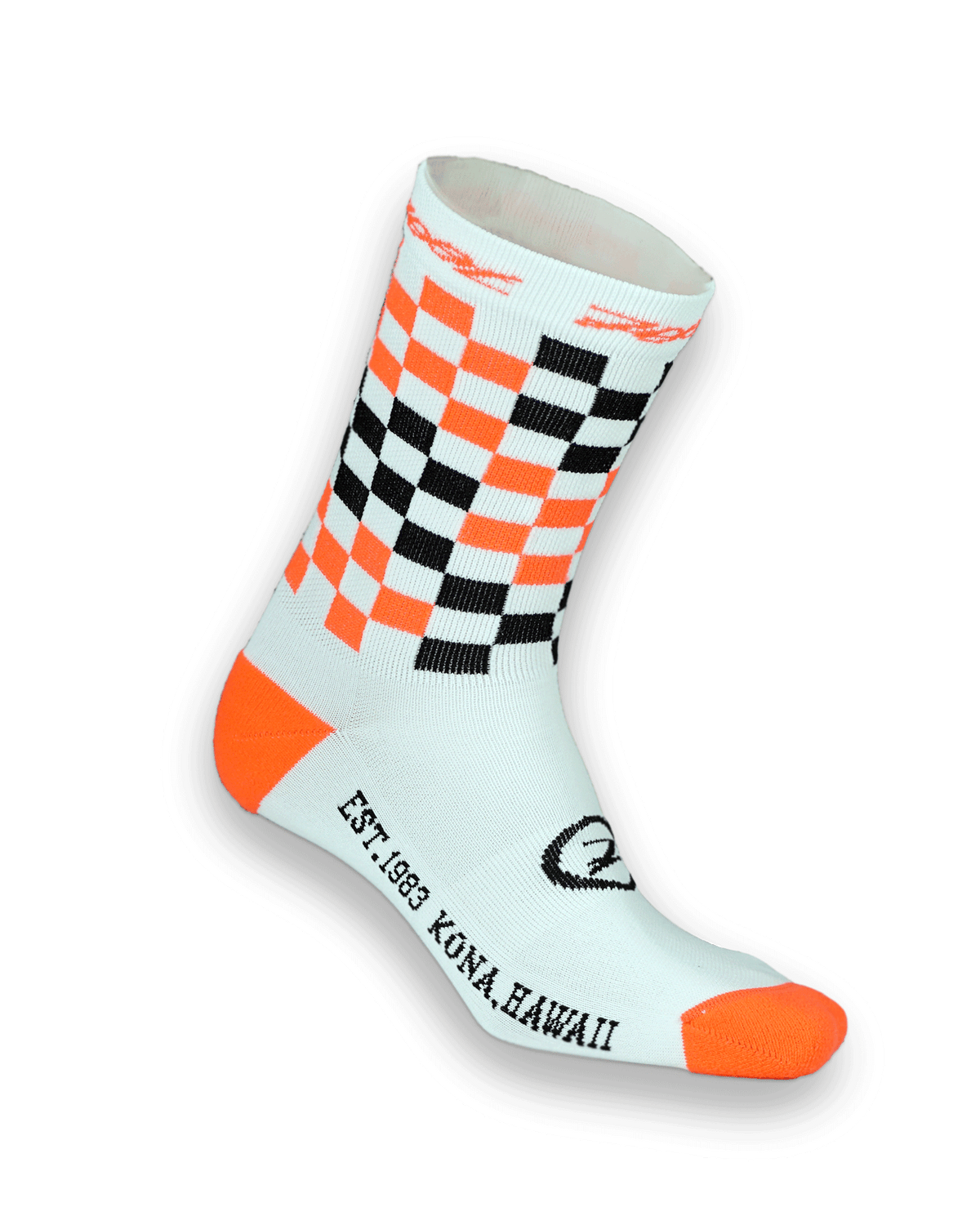 Zoot Sports UNISEX ZOOT 5" SOCK - CHECKER CORAL