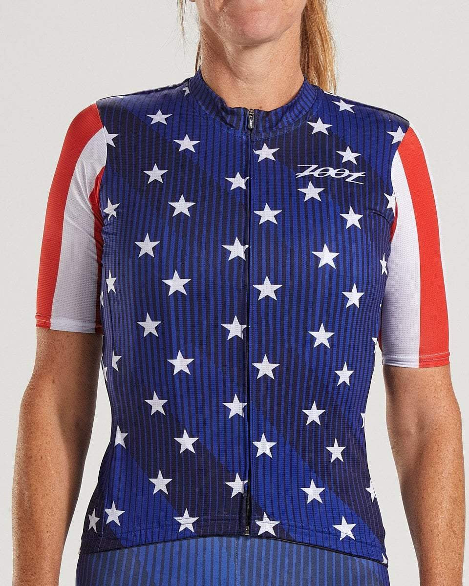 Zoot Sports Womens LTD Cycle Aero Jersey - Stars & Stripes