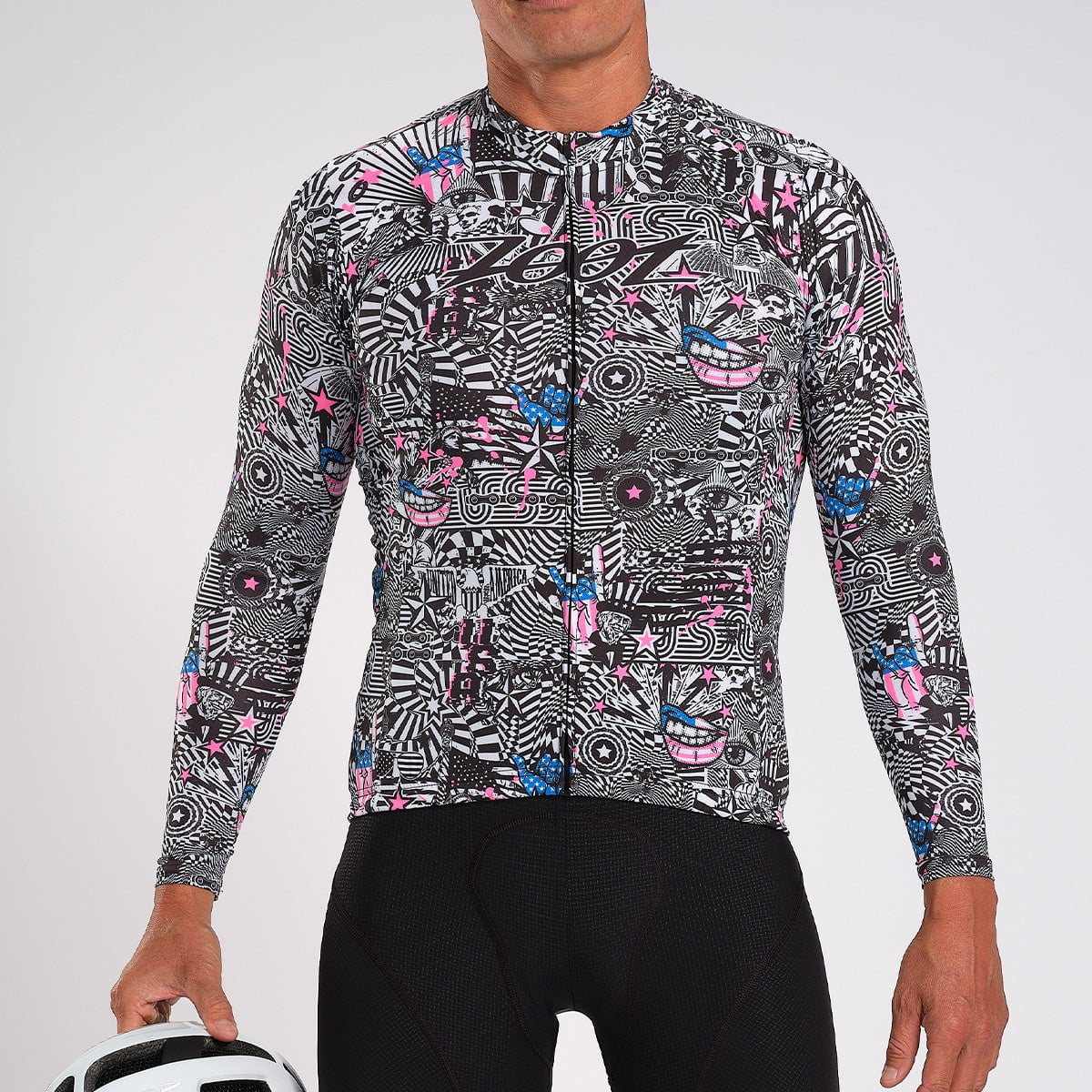 Zoot Sports Cycle Tops Mens LTD Cycle Sun Stop Ls Jersey - American Rebel