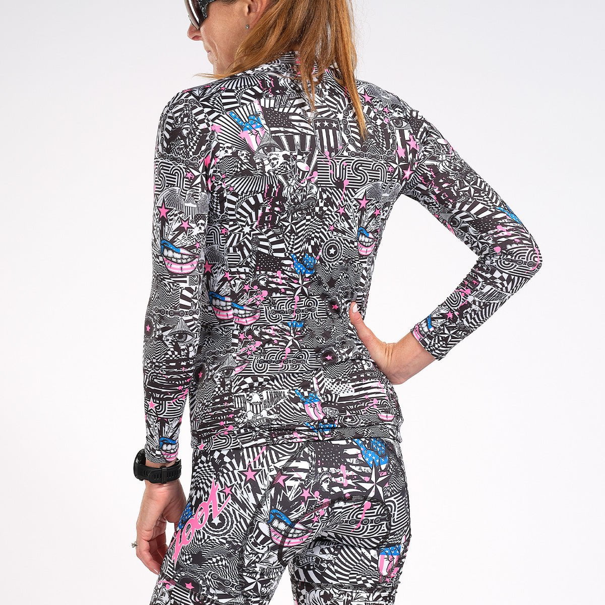 Zoot Sports Cycle Tops Womens LTD Cycle Sun Stop Ls Jersey - American Rebel