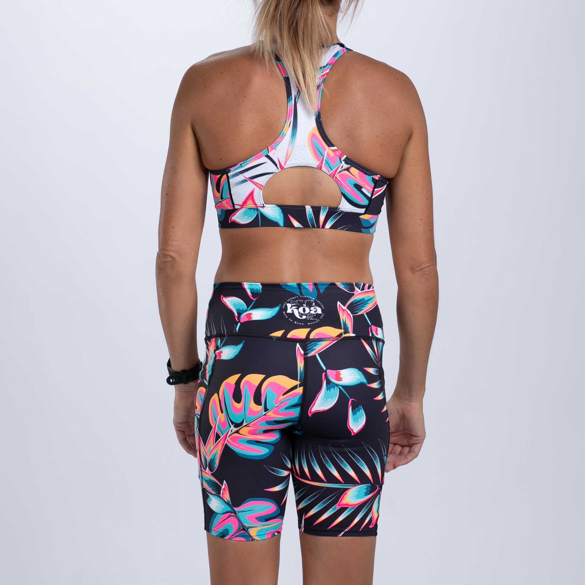 Zoot Sports RUN BOTTOMS Womens LTD Run Pulse Long Short - Koa Tropical