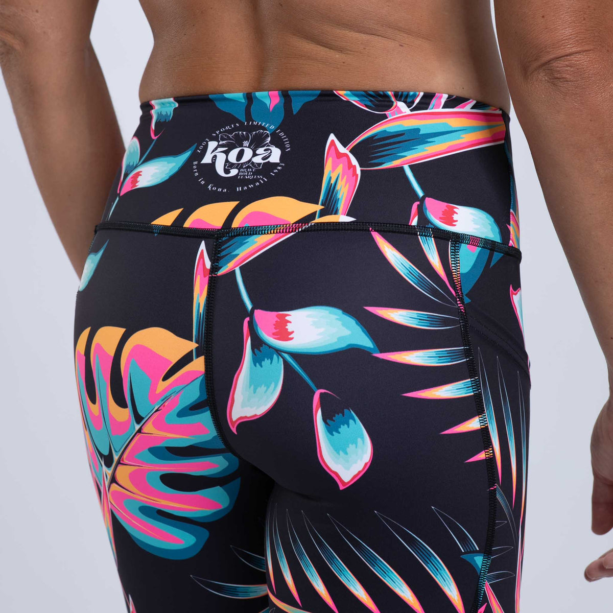 Zoot Sports RUN BOTTOMS Womens LTD Run Pulse Long Short - Koa Tropical