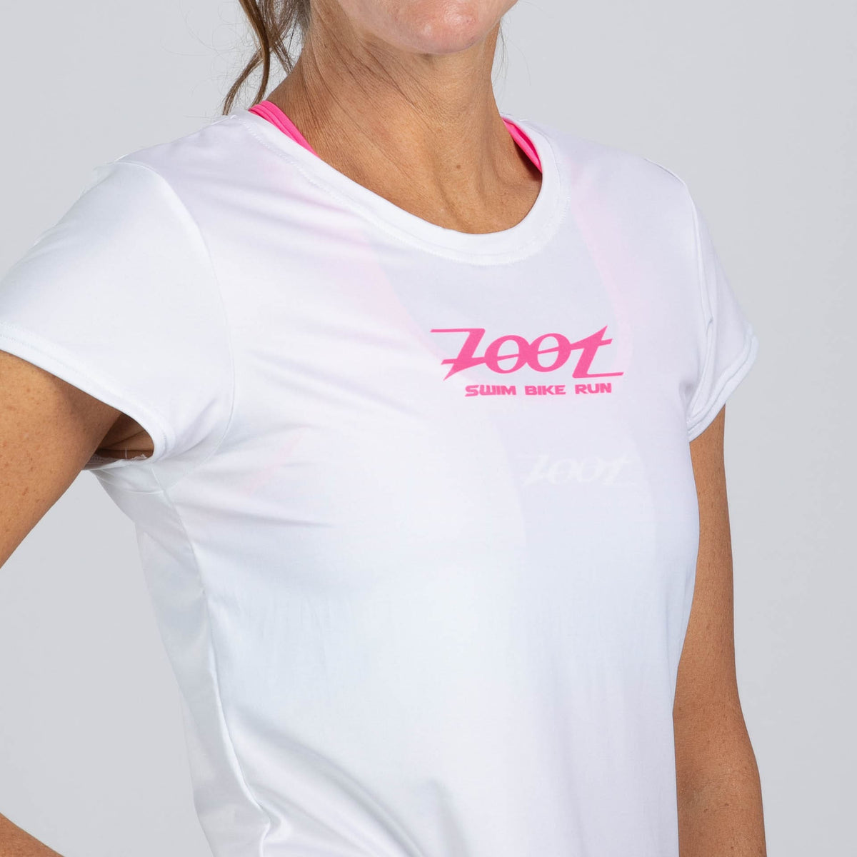 Zoot Sports RUN TEE Women's Ltd Run Tee - Flamingo