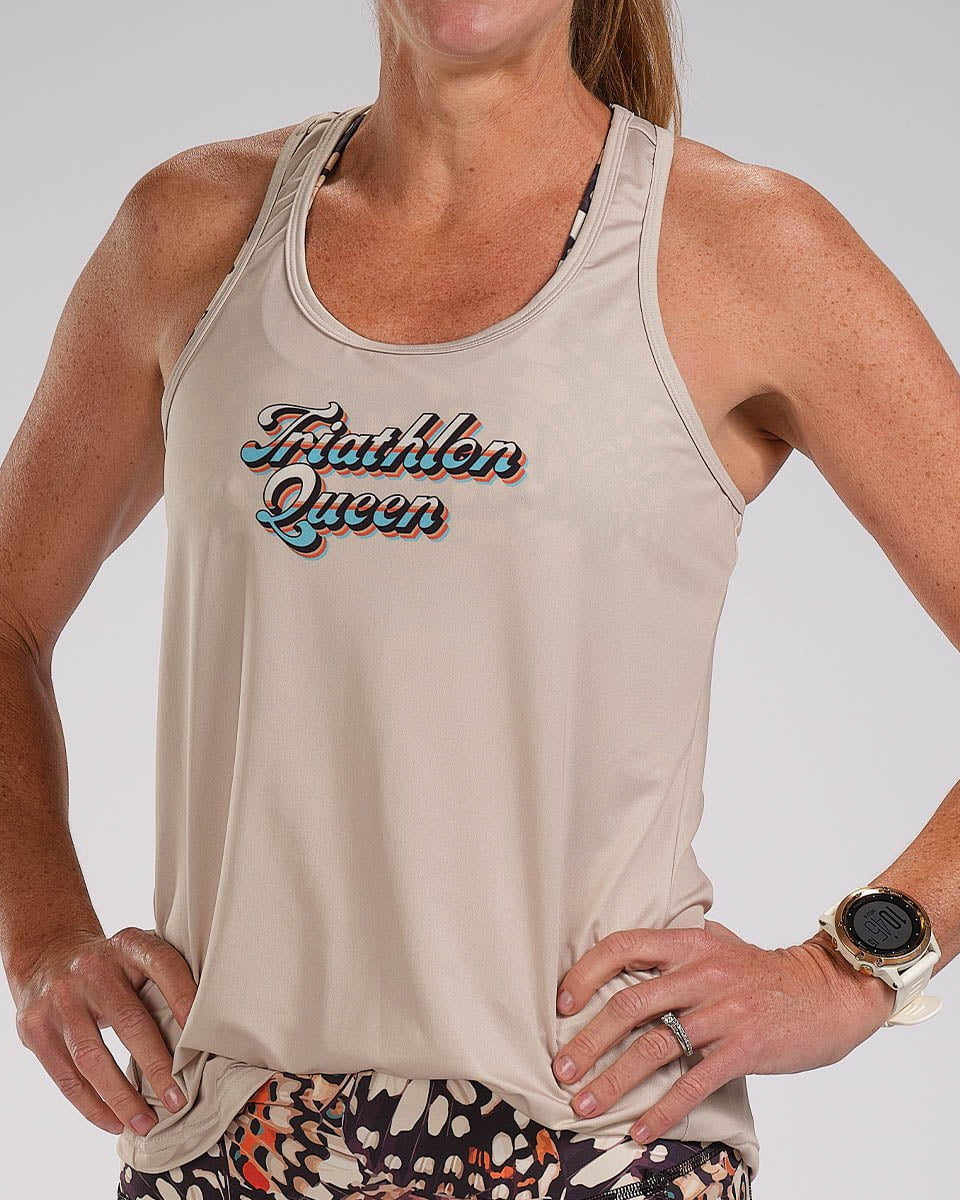 Zoot Sports Run Tops Womens LTD Run Singlet - Tri Queen