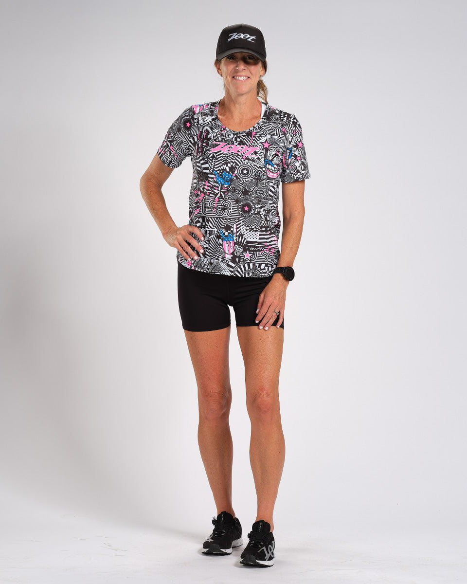 Zoot Sports Run Tops Womens LTD Run Tee - American Rebel