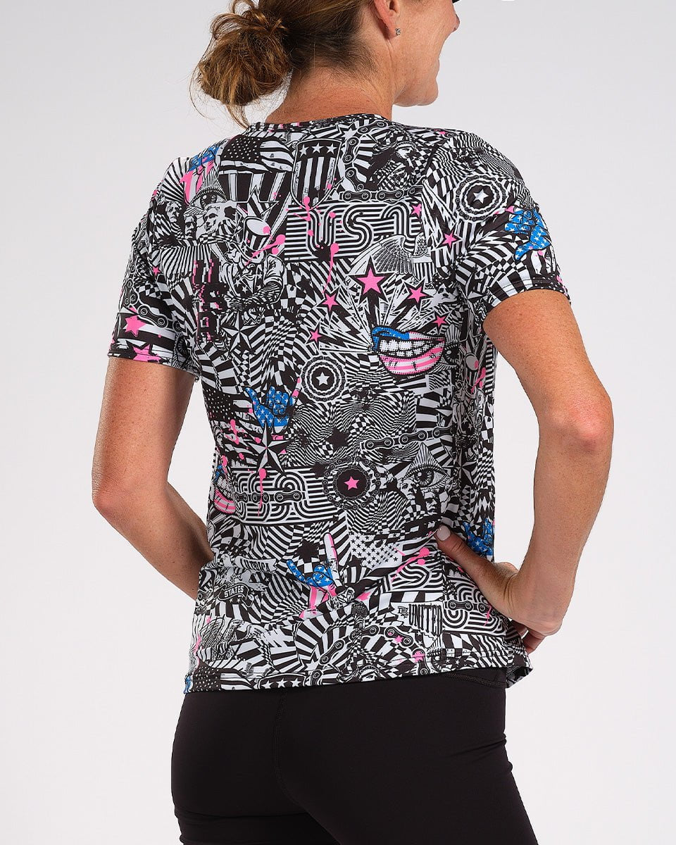 Zoot Sports Run Tops Womens LTD Run Tee - American Rebel