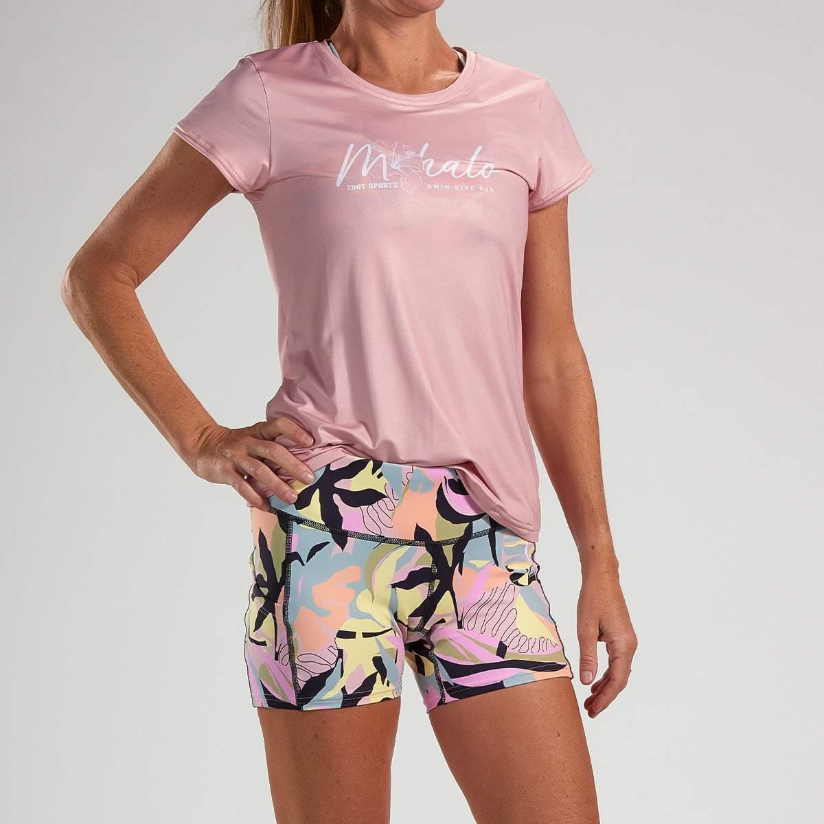 Zoot Sports Run Tops Womens LTD Run Tee - Pink Mahalo