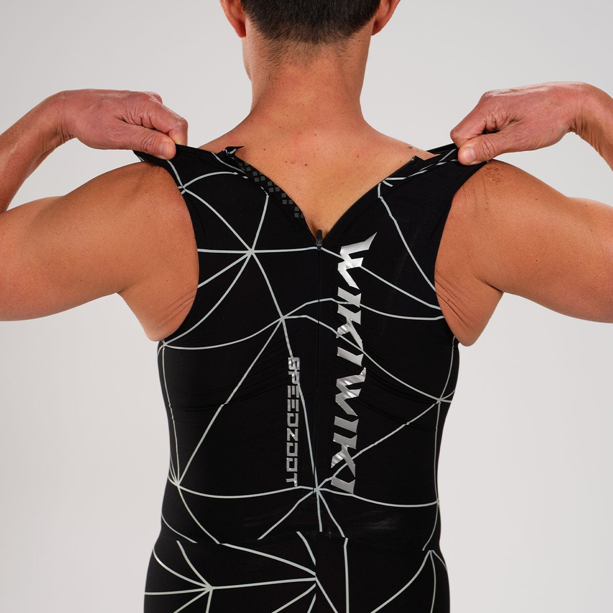 Zoot Men's Wikiwiki Speedzoot Swimskin in Black/Silver, image 10