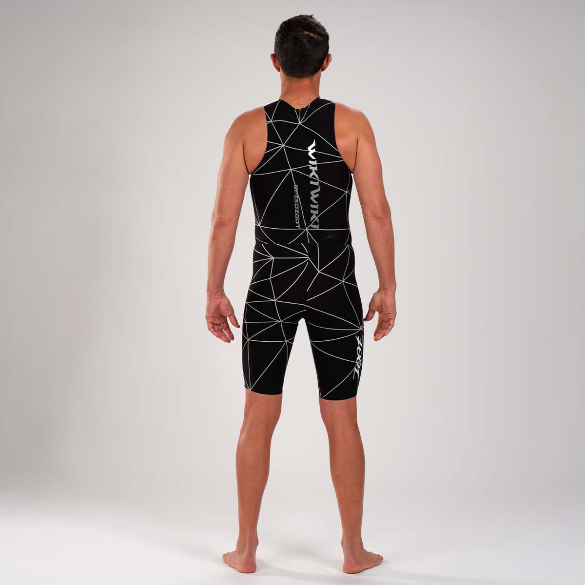 Zoot Men's Wikiwiki Speedzoot Swimskin in Black/Silver, image 4