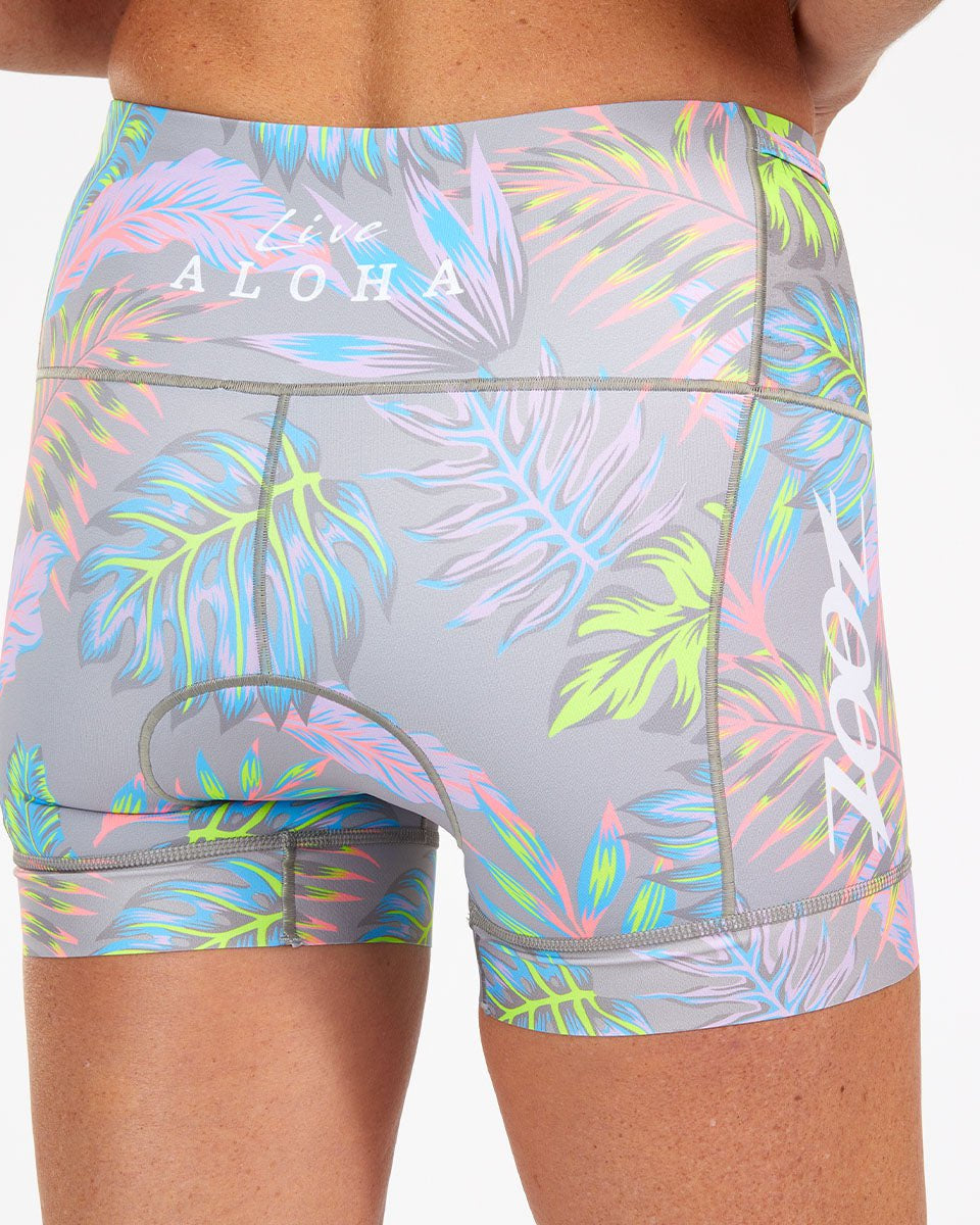 Zoot Sports Triathlon Bottoms Womens LTD Triathlon 4 Inch Short - Live Aloha