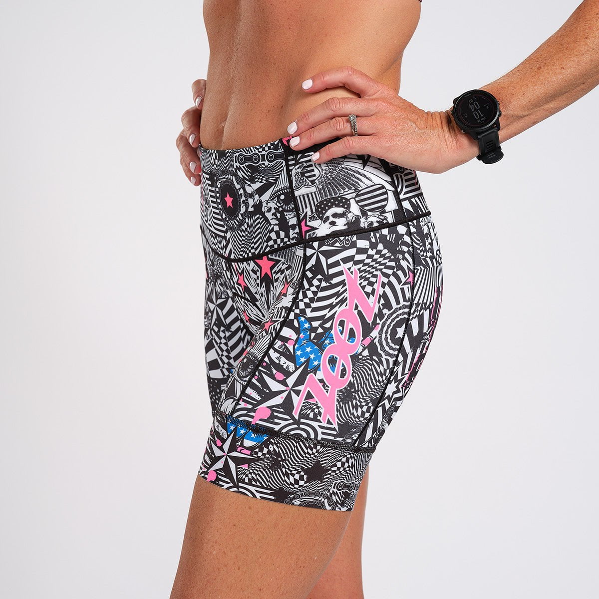Zoot Sports Triathlon Bottoms Womens LTD Triathlon 6 Inch Short - American Rebel