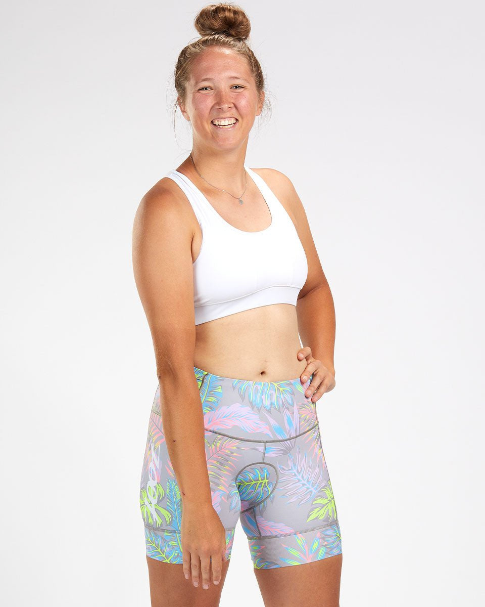 Zoot Sports Triathlon Bottoms Womens LTD Triathlon 6 Inch Short - Live Aloha