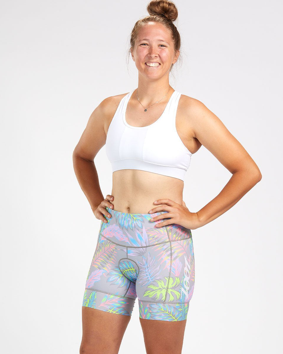 Zoot Sports Triathlon Bottoms Womens LTD Triathlon 6 Inch Short - Live Aloha