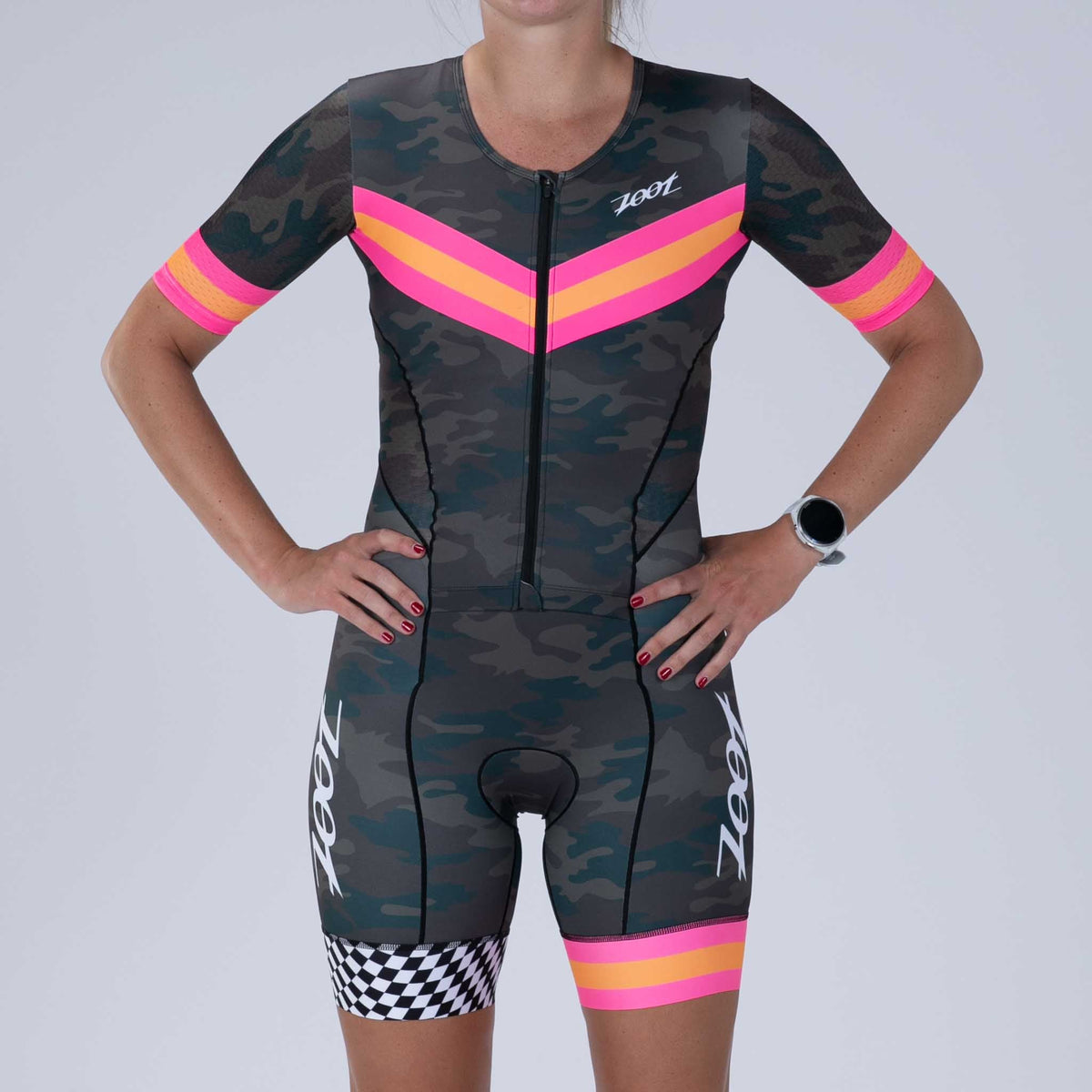 Zoot Sports TRI RACESUITS Womens LTD Triathlon Aero Full Zip Racesuit - Cali Camo