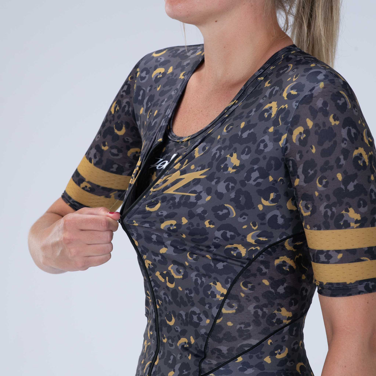 Zoot Sports TRI RACESUITS Womens LTD Triathlon Aero Full Zip Racesuit - Cheetah