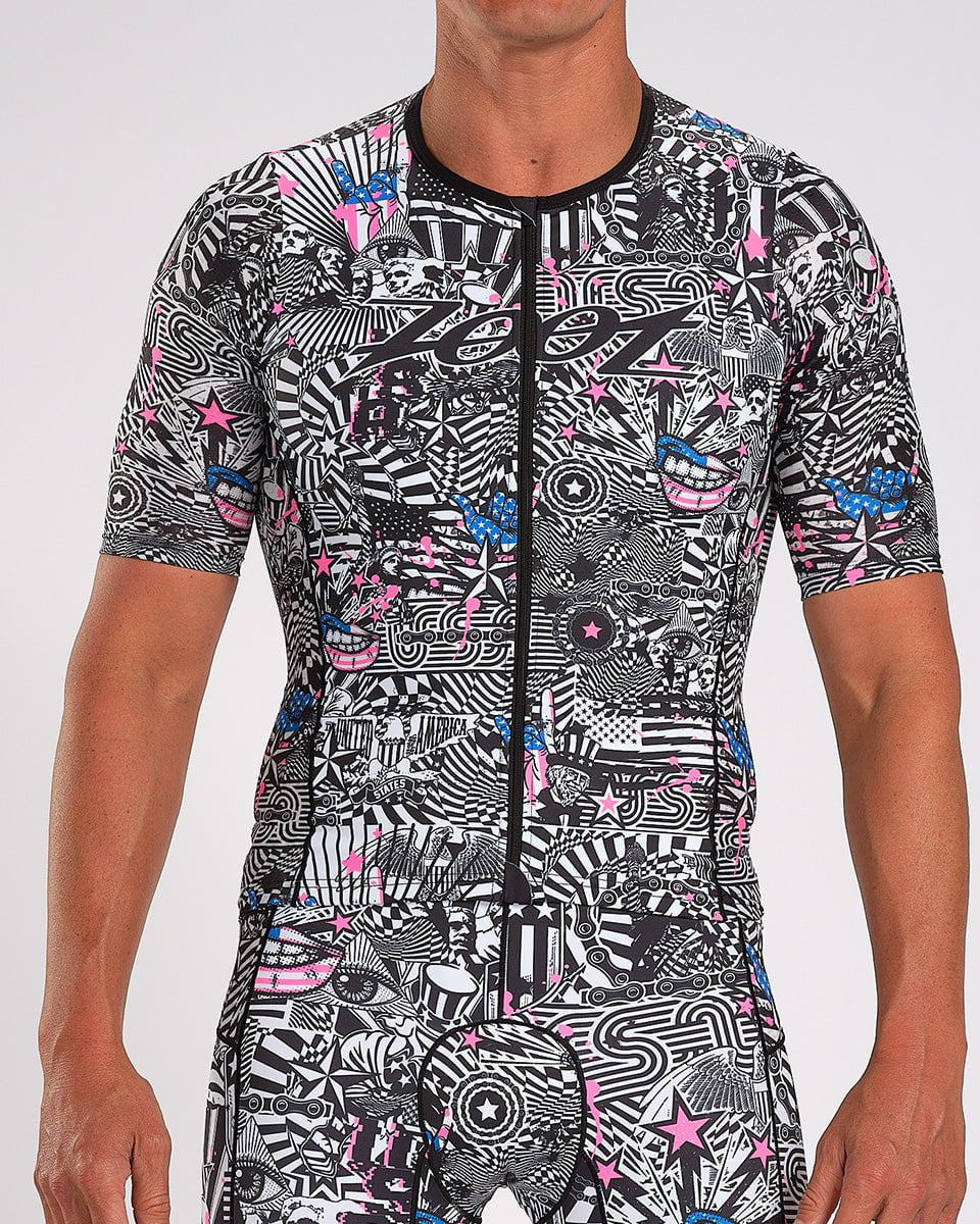 Zoot Sports Triathlon Tops Mens LTD Triathlon Aero Jersey - American Rebel