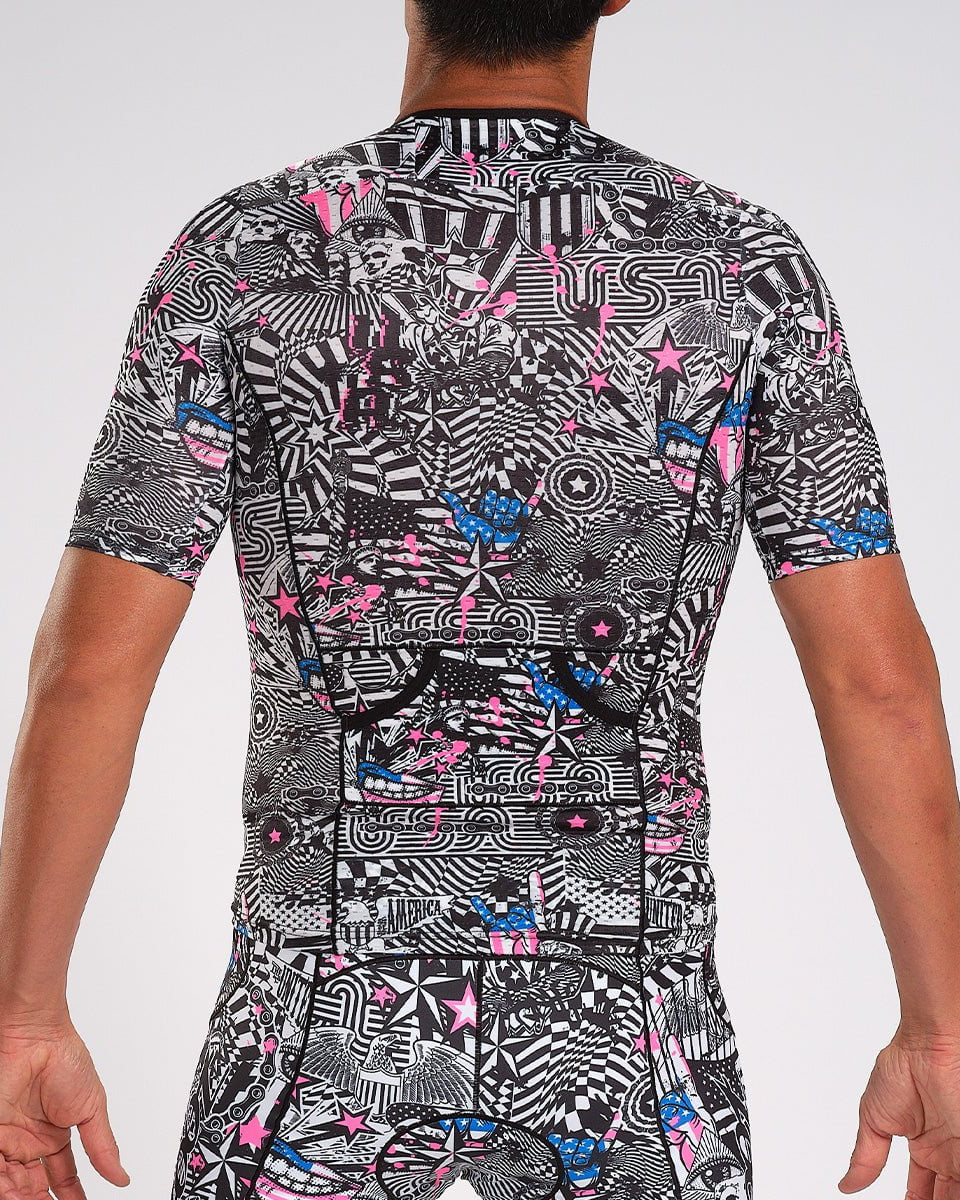Zoot Sports Triathlon Tops Mens LTD Triathlon Aero Jersey - American Rebel