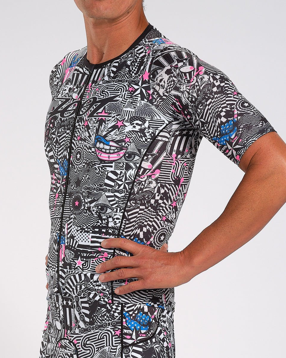Zoot Sports Triathlon Tops Mens LTD Triathlon Aero Jersey - American Rebel