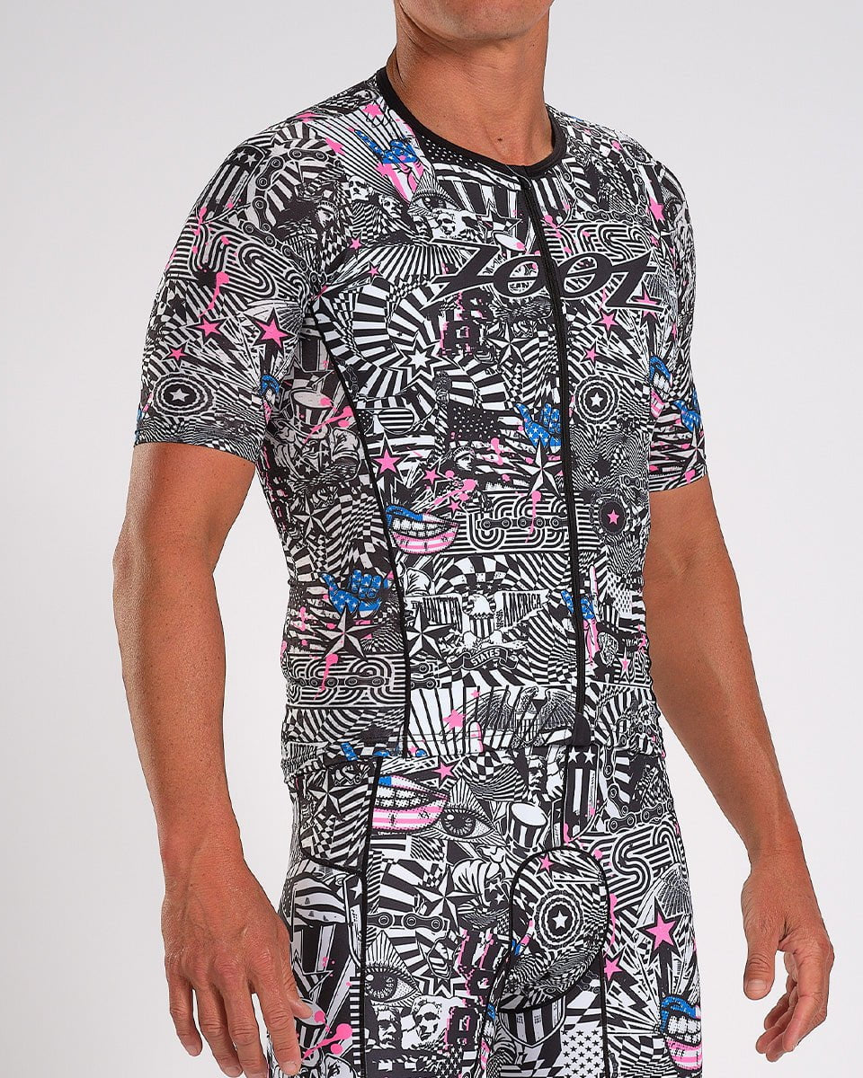 Zoot Sports Triathlon Tops Mens LTD Triathlon Aero Jersey - American Rebel